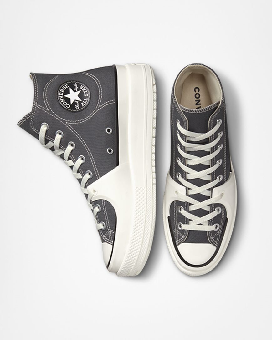 Tenisky Vysoke Converse Chuck Taylor All Star Construct Damske Siva Biele | SK 11OQPZ2